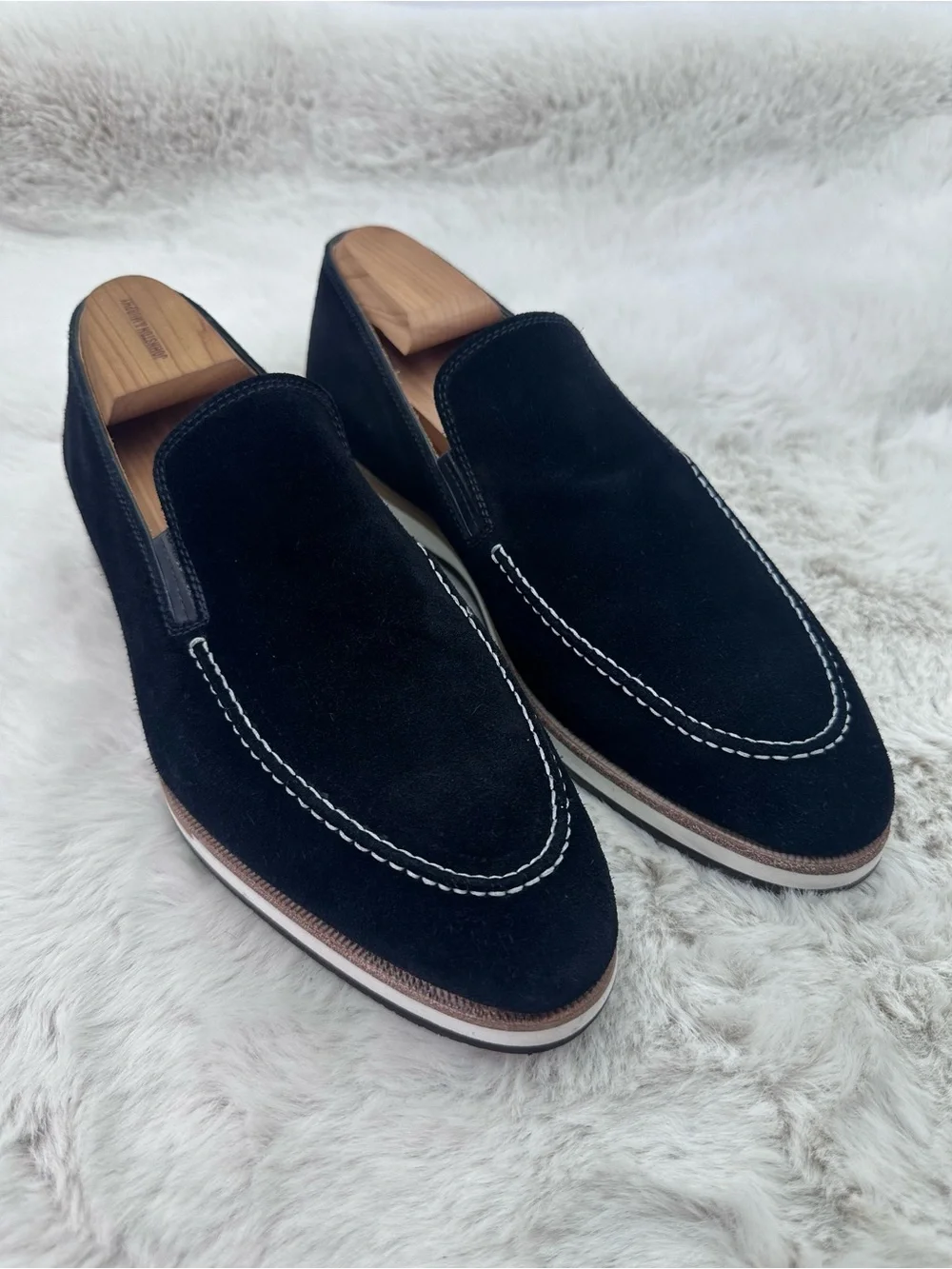 Bontoni Passeggio Black Suede Venetian Loafer Slip On Shoes Men’s 10 NWOT